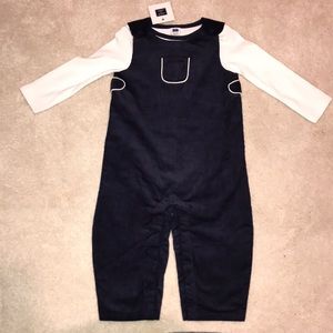 Janie and Jack one piece overall set